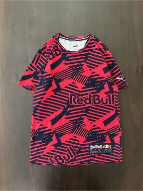 Puma Red Bull Racing AOP Graphic Tee Shirt Men’s Size M F1 Red Black Moto
